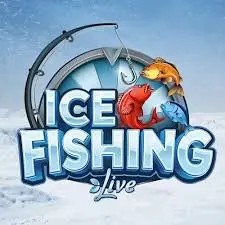 Ice Fishing Live game by Evolution – logo hosted on Spinmacho Casino