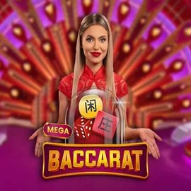 Mega Baccarat slot logo by Pragmatic Play at Spinmacho Casino